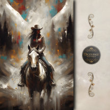 Cowgirl op White Horse Trail Decoupage