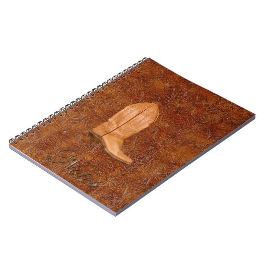 Cowgirl Opstarten op Western leder met touwtjesbro Notitieboek (Linkerzijde)