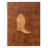 Cowgirl Opstarten op Western leder met touwtjesbro Notitieboek (Voorkant)