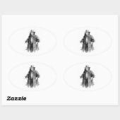 Cowgirl Ovale Sticker (Vel)