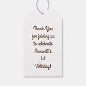 Cowgirl over Pony Cute 1st Birthday Party Theme Cadeaulabel (Achterkant)