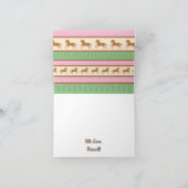 Cowgirl over Pony Cute 1st Birthday Party Theme Kaart (Binnen)