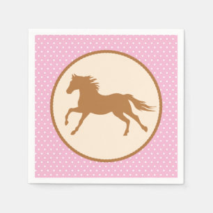 Cowgirl over Pony Cute 1st Birthday Party Theme Servet
