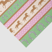 Cowgirl over Pony Cute 1st Birthday Party Theme Tissuepapier (Detail)