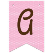 Cowgirl over Pony Cute 1st Birthday Party Theme Vlaggetjes (Derde vlag)