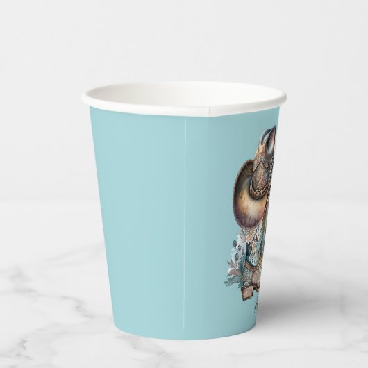 Cowgirl paard cowboylaarzen pet bloemig western papieren bekers (Rechts)