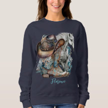 Cowgirl paard cowboylaarzen pet bloemig western