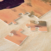 cowgirl paardrijden legpuzzel (Zijkant)