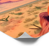 cowgirl paardrijden poster (Hoek)