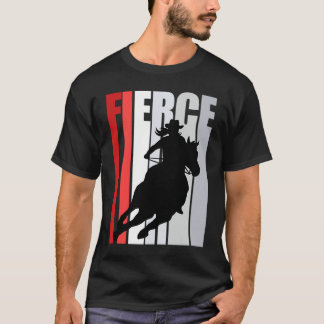 Cowgirl Paars Fierce Motiverend Western Thema R T-shirt