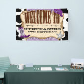 Cowgirl, Paarse verjaardag, Welkom Spandoek (Beurs)