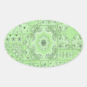Cowgirl Paisley Bandana Limoen Stickers