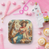 Cowgirl Papieren Bordje (Feest)