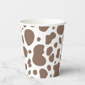 Cowgirl Party Cups | Koe print papieren bekers (Achterkant)