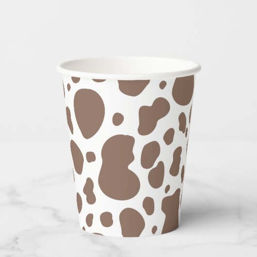 Cowgirl Party Cups | Koe print papieren bekers (Achterkant)