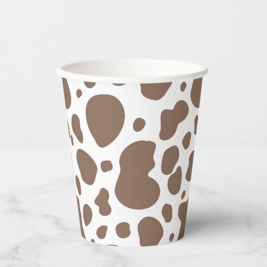 Cowgirl Party Cups | Koe print papieren bekers (Voorkant)