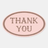 Cowgirl Party | Paarden | Dank u Oval Sticker (Voorkant)