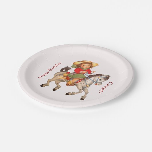 Cowgirl Party Papieren Bordje (Gekanteld)