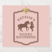 Cowgirl Party | Rodeo Root Bier Etiket (Enkel label)