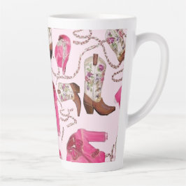 cowgirl patroon stijl latte mok