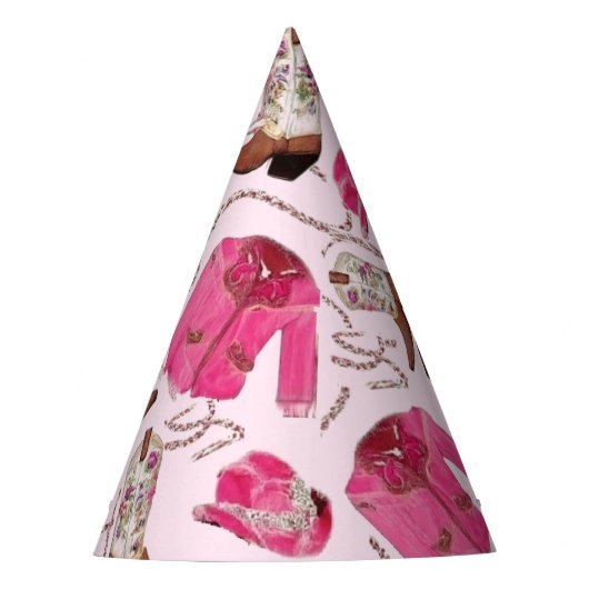 cowgirl pattern style feesthoedjes (Voorkant)