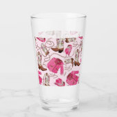 cowgirl pattern style glas (Achterkant)