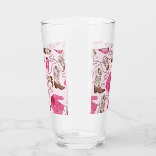 cowgirl pattern style glas (Rechts)