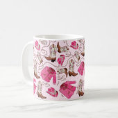 cowgirl pattern style koffiemok (Voorkant links)