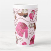 cowgirl pattern style latte mok (Voorkant)