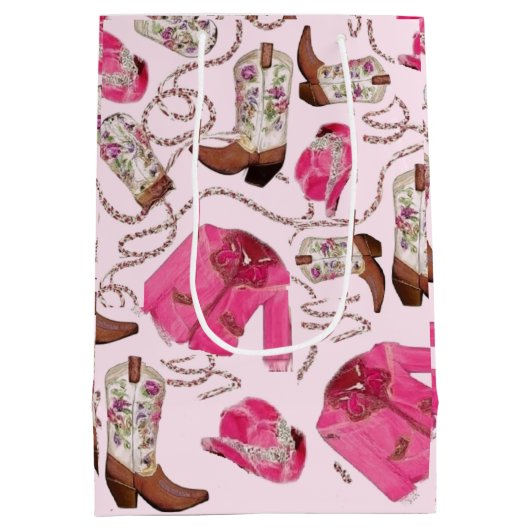 cowgirl pattern style medium cadeauzakje (Achterkant)