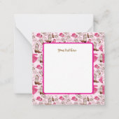 cowgirl pattern style notitiekaartje (Voorkant)