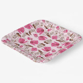 cowgirl pattern style papieren bordje (Gebogen)