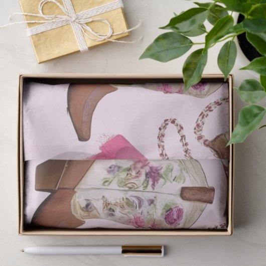 cowgirl pattern style tissuepapier (Geschenk)