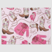cowgirl pattern style tissuepapier (Voorkant)
