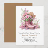 Cowgirl Pet en Laarzen Celebration Baby shower Kaart (Voorkant / Achterkant)