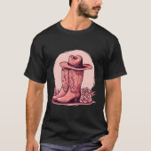 Cowgirl Pet en laarzen Graphic Country Southern We T-shirt (Voorkant)