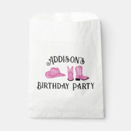 Cowgirl Pet en laarzen Zwarte tekst Bedankzakje