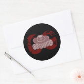Cowgirl Pet! Ronde Sticker (Envelop)