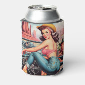 Cowgirl Pin Up Blikjeskoeler (Blikje Achterkant)