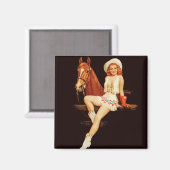 Cowgirl Pin-Up Magneet (Voorkant / Achterkant)