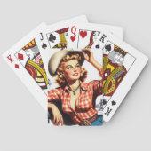  Cowgirl Pin Up Pokerkaarten (Achterkant)