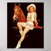Cowgirl Pin-Up Poster (Voorkant)