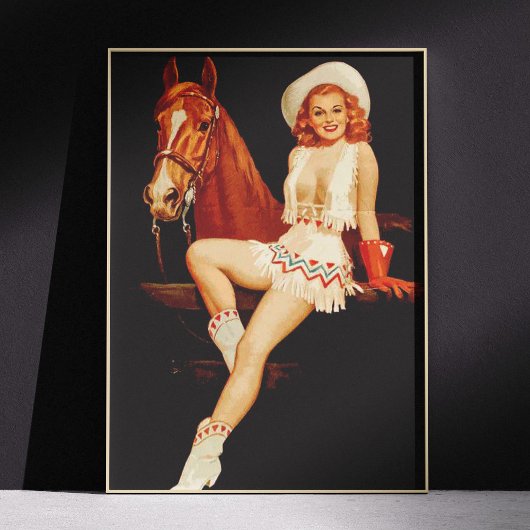 Cowgirl Pin-Up Poster