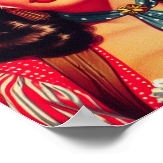  Cowgirl Pin-up Poster (Hoek)