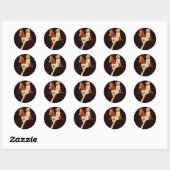 Cowgirl Pin-Up Ronde Sticker (Vel)