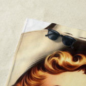 Cowgirl Pin Up Strandlaken (In situ)