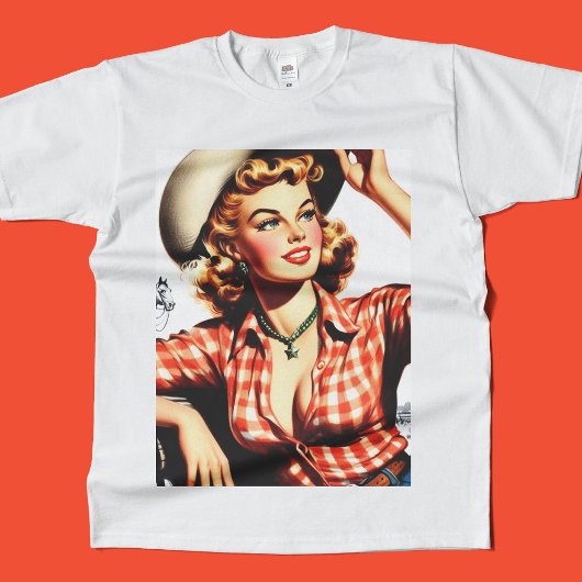  Cowgirl Pin Up T-shirt