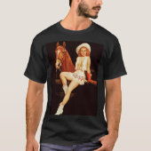 Cowgirl Pin-Up T-shirt (Voorkant)