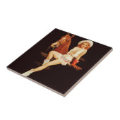 Cowgirl Pin-Up Tegeltje (Zijkant)