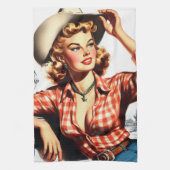  Cowgirl Pin Up Theedoek (Verticaal)